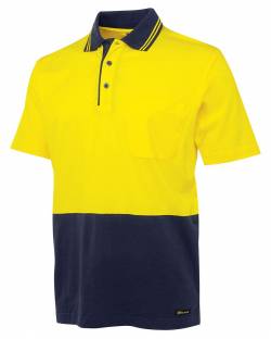 Hi Vis Cotton Polo, Short Sleeved
